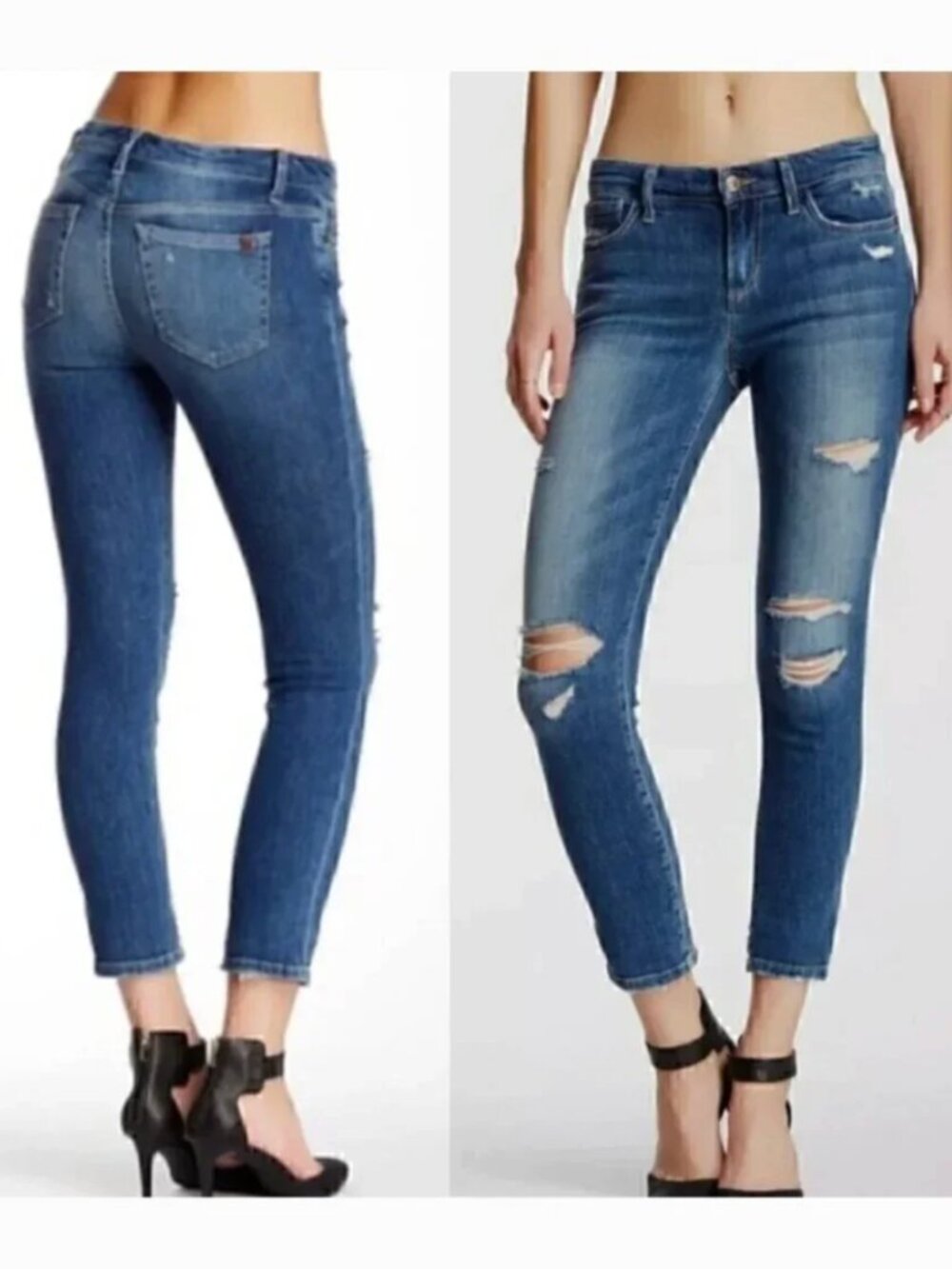 JOE'S JEANS JOES JEANS Keagan Skinny Ankle Distressed Jeans Dark Wash Ripped 25
